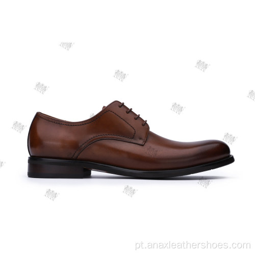 Sapatos de escritório masculinos com cordões em couro profissional